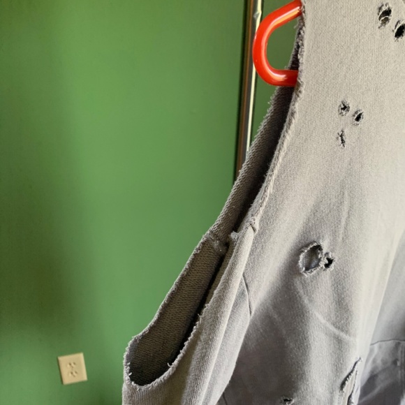 Topshop | Distressed Hoodie Sweatshirt - Picture 5 of 7